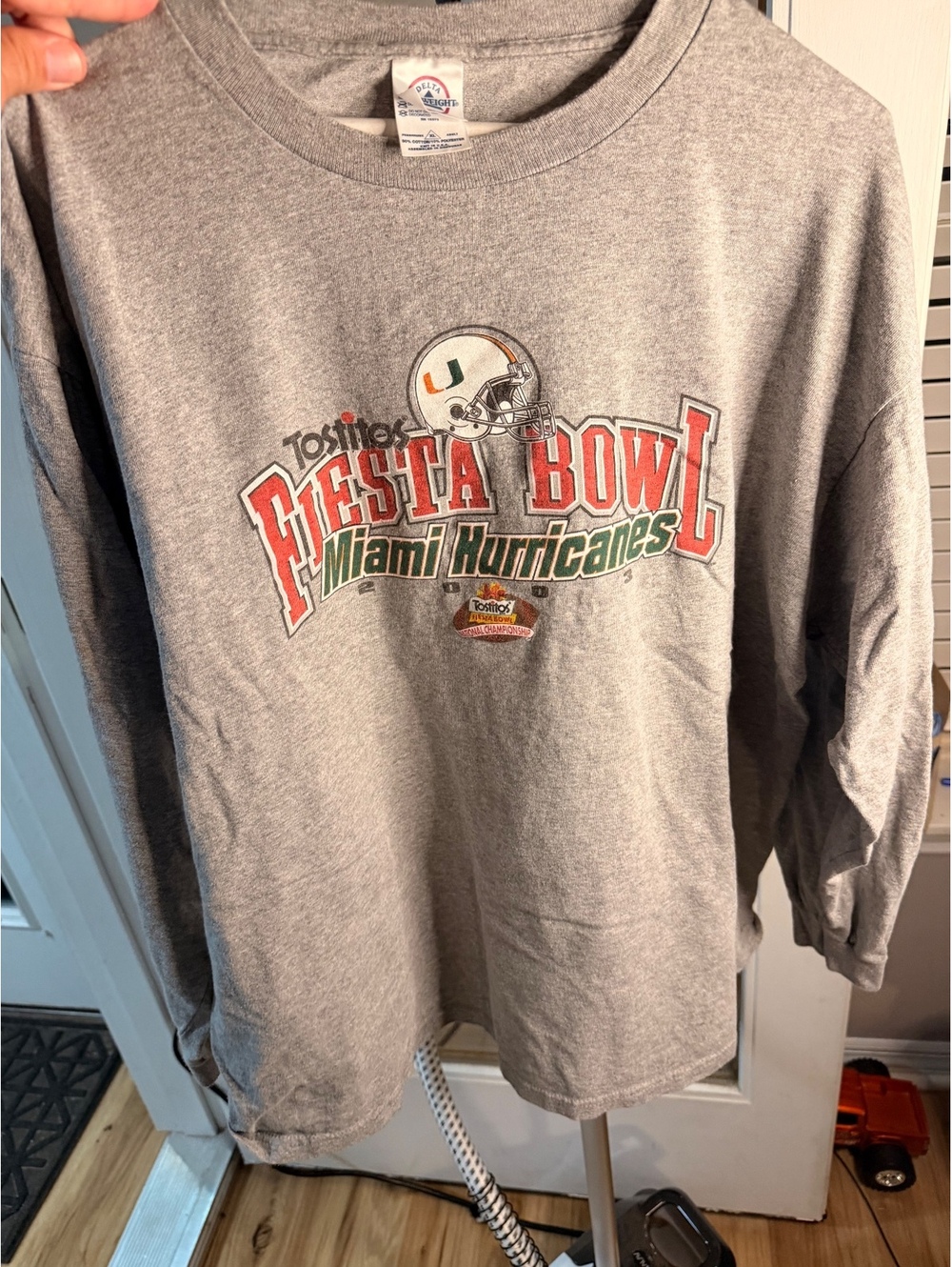Miami Hurricanes Fiesta Bowl Gray Long Sleeve T Shirt